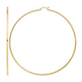 14k Polished 2x100mm Tube Hoop Earrings