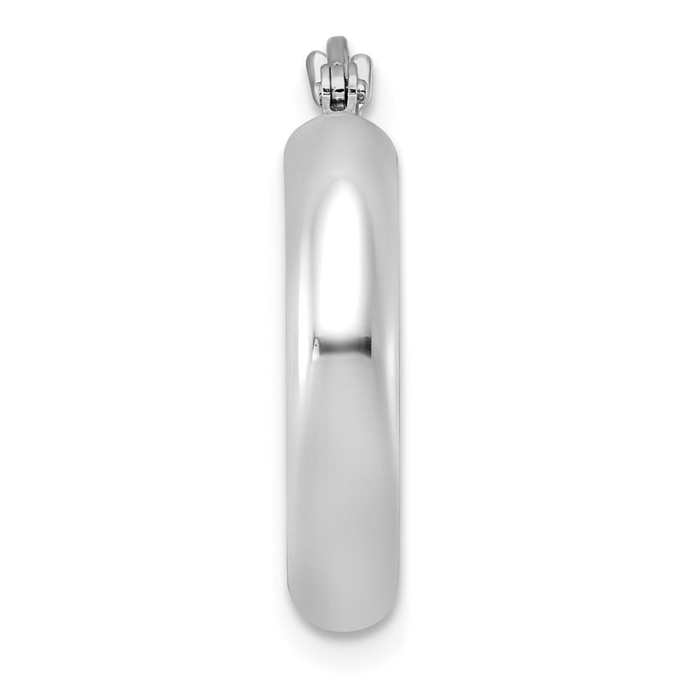 Single 14k White Gold Polished 4mm Tube Hoop Earring