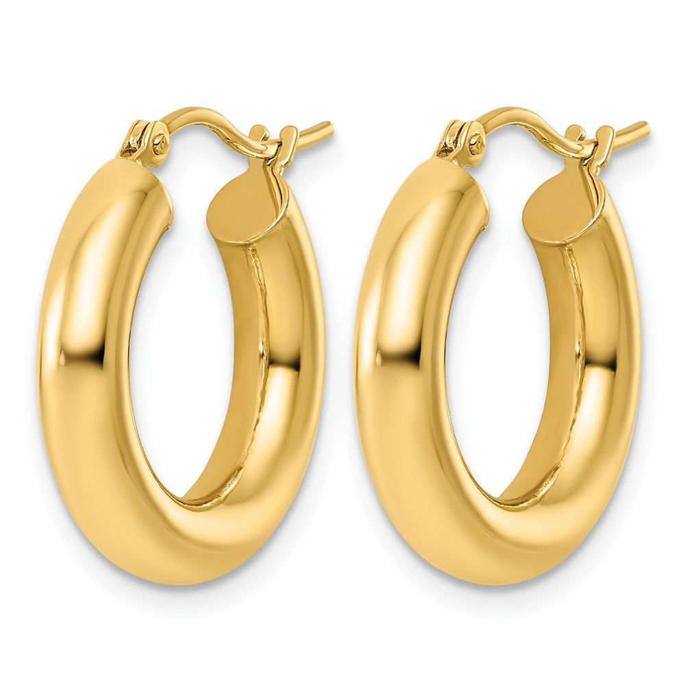 14k Polished 4mm x 20mm Lightweight Tube Earrings