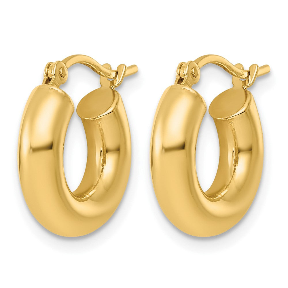 14k Polished 4mm x 15mm Lightweight Tube Earrings