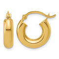 14k Polished 4mm x 15mm Lightweight Tube Earrings