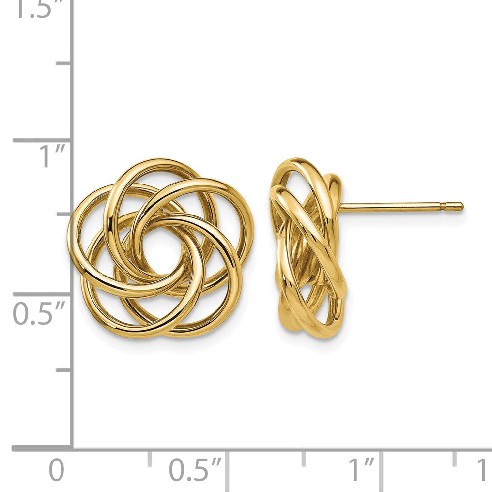 14k Polished Love Knot Post Earrings