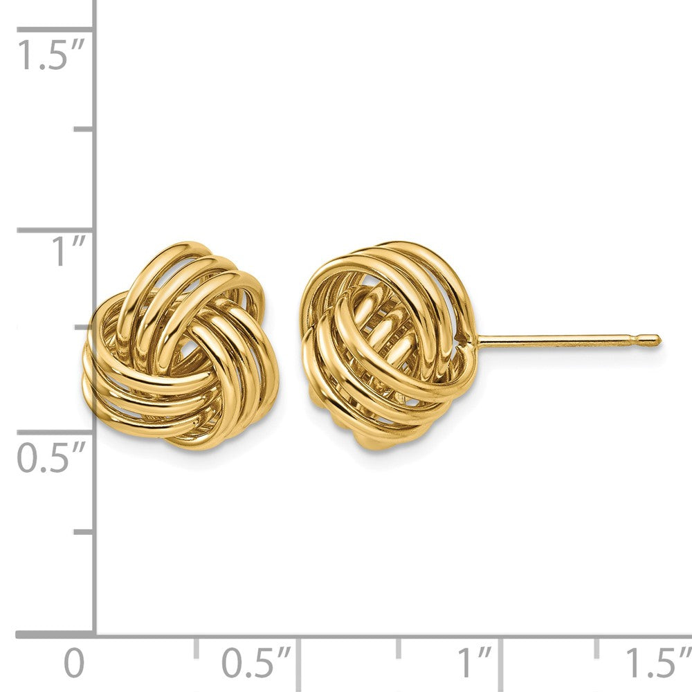 14k Polished Triple Knot Post Earrings