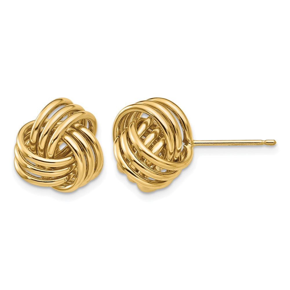14k Polished Triple Knot Post Earrings