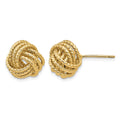 14k Polished & Twisted Love Knot Post Earrings