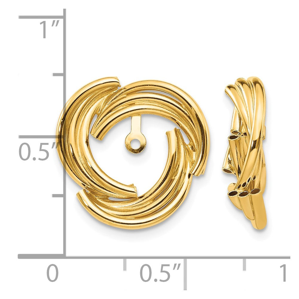 14k Polished Fancy Earring Jackets