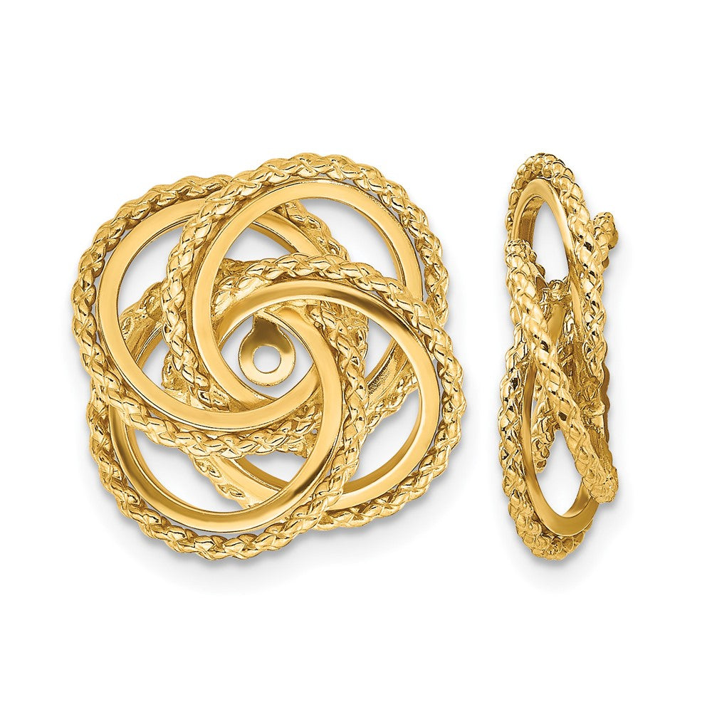 14k Polished & Twisted Fancy Earring Jackets