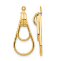 14k Polished Double Teardrop Earring Jackets