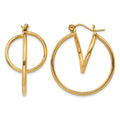 14k Fashion Circle Hoop Earrings