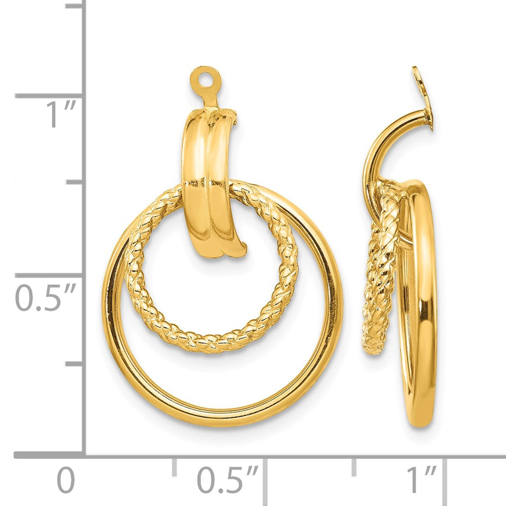 14k Polished & Twisted Fancy Earring Jackets