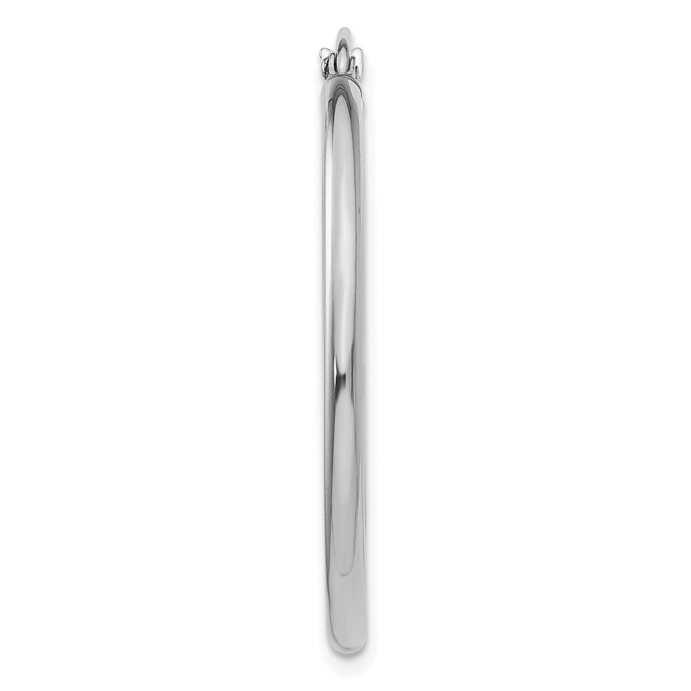 Single 14k White Gold Polished 2x30mm Tube Hoop Earring