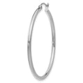 Single 14k White Gold Polished 2x40mm Tube Hoop Earring