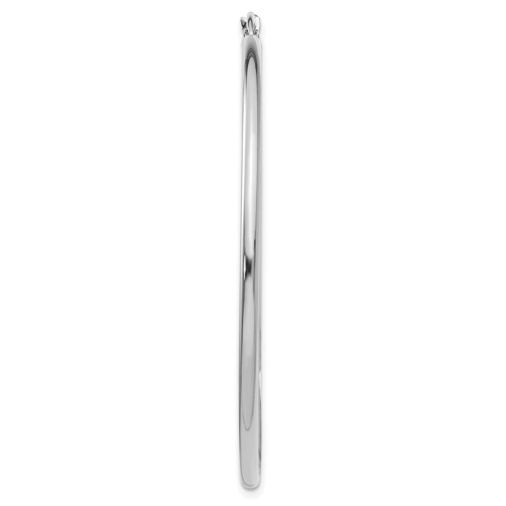 Single 14k White Gold Polished 2x50mm Tube Hoop Earring