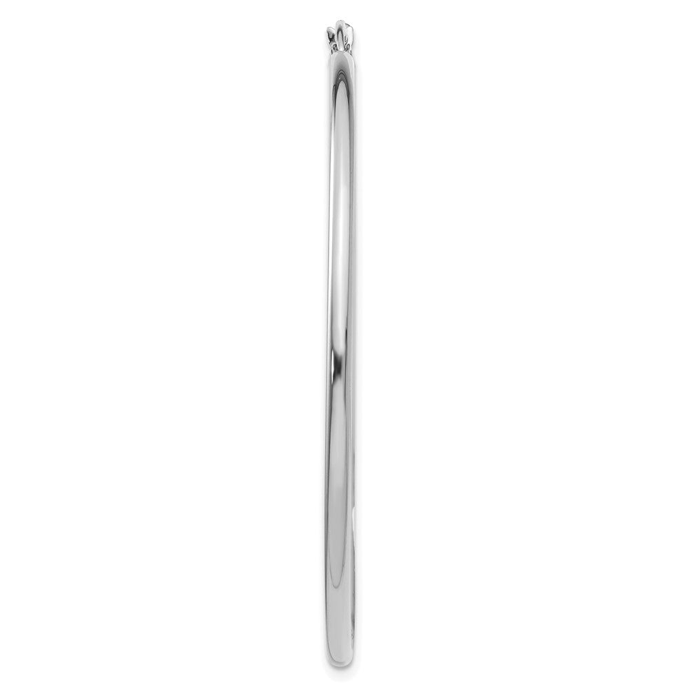 Single 14k White Gold Polished 2x50mm Lightweight Tube Hoop Earring
