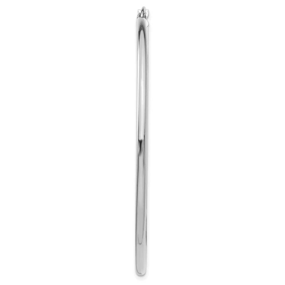 Single 14k White Gold Polished 2x55mm Tube Hoop Earring