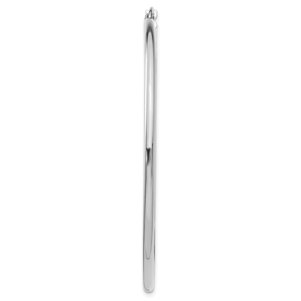 Single 14k White Gold Polished 2x55mm Lightweight Tube Hoop Earring