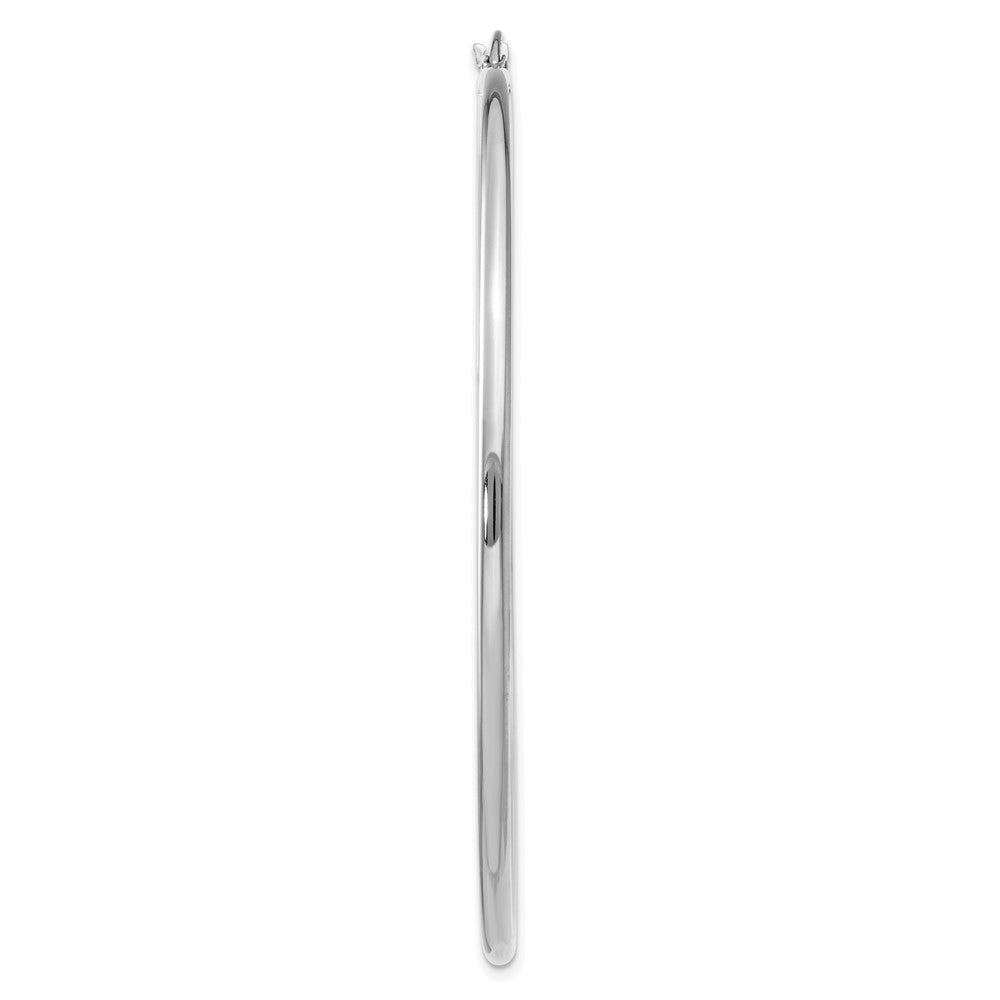 Single 14k White Gold Polished 2x60mm Tube Hoop Earring