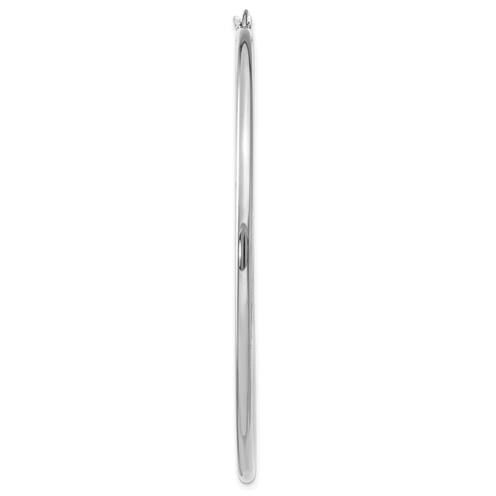 Single 14k White Gold Polished 2x60mm Lightweight Tube Hoop Earring