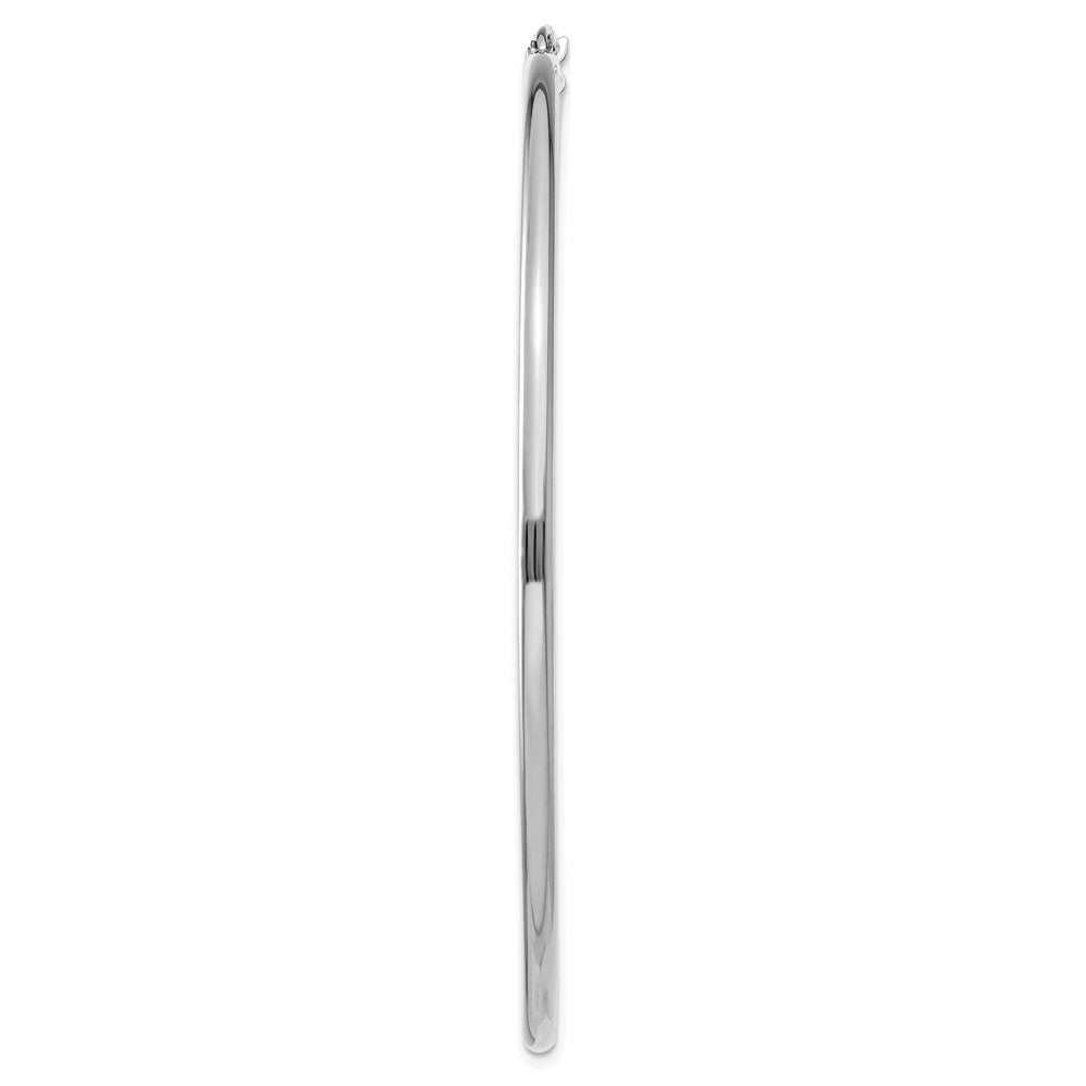 Single 14k White Gold Polished 2x65mm Tube Hoop Earring