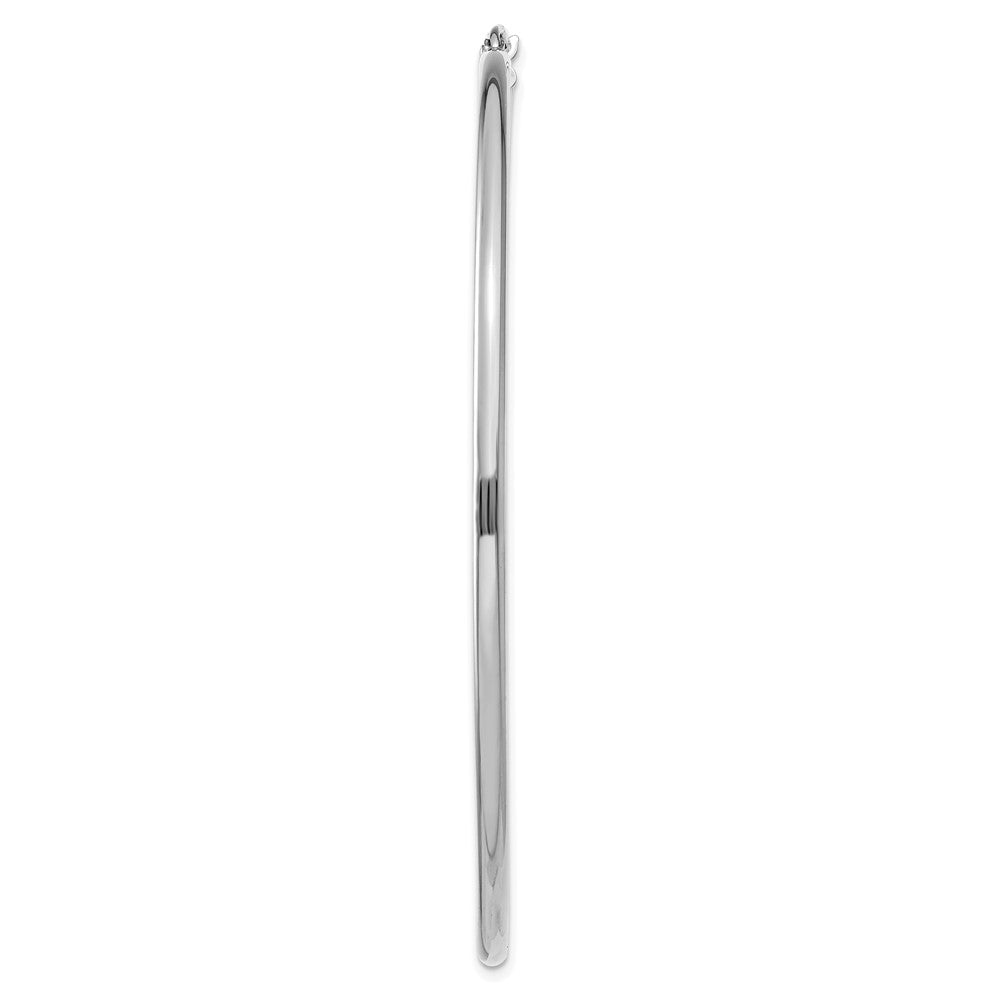 Single 14k White Gold Polished 2x65mm Lightweight Tube Hoop Earring