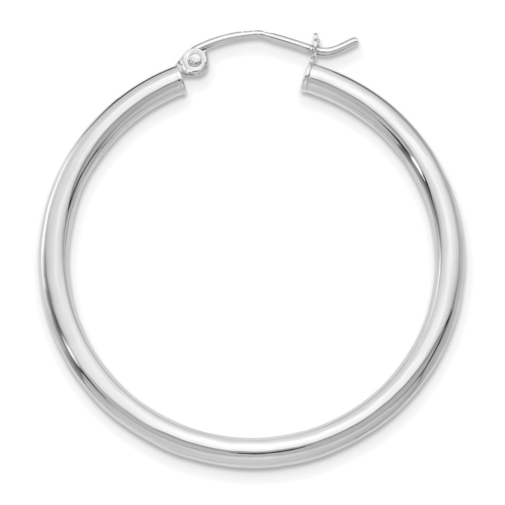 Single 14K White Gold Polished 2.5mm Tube Hoop Earring