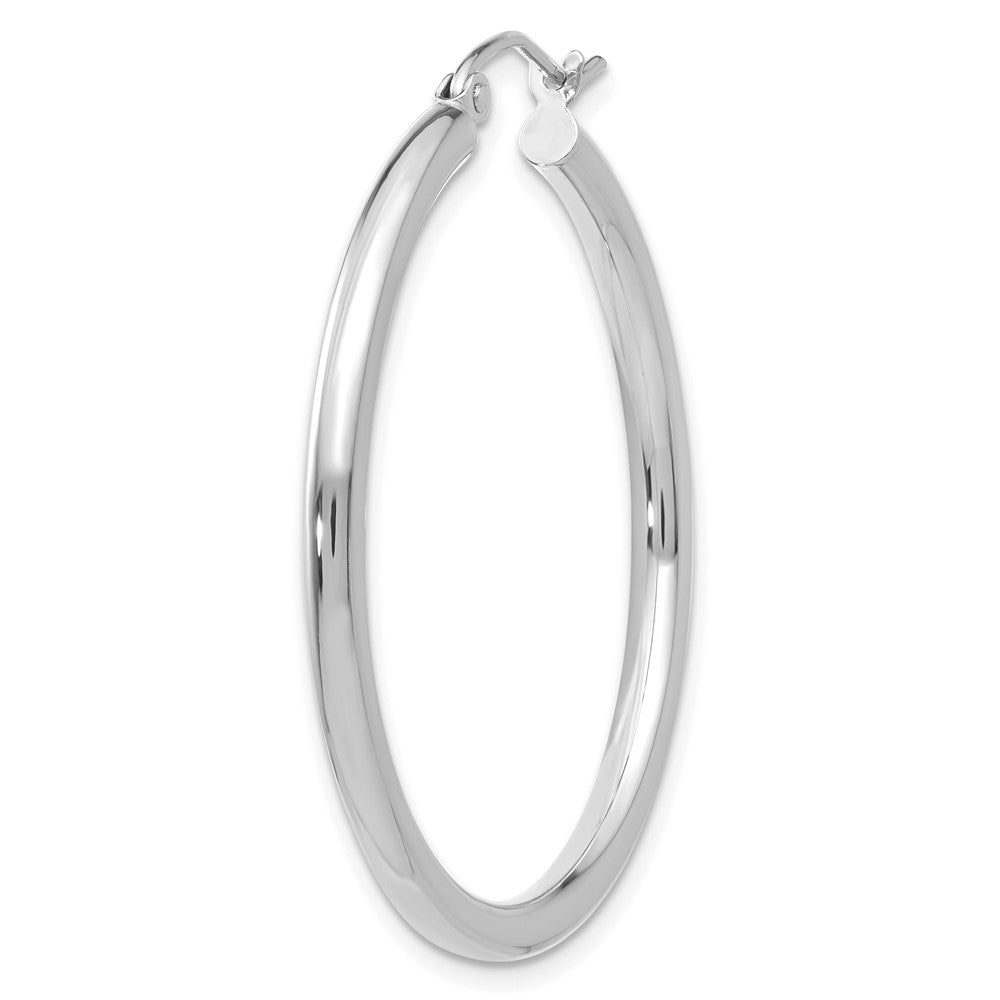 Single 14K White Gold Polished 2.5mm Tube Hoop Earring