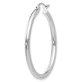 Single 14K White Gold Polished 2.5mm Tube Hoop Earring