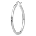 Single 14K White Gold Polished 2.5mm Lightweight Tube Hoop Earring