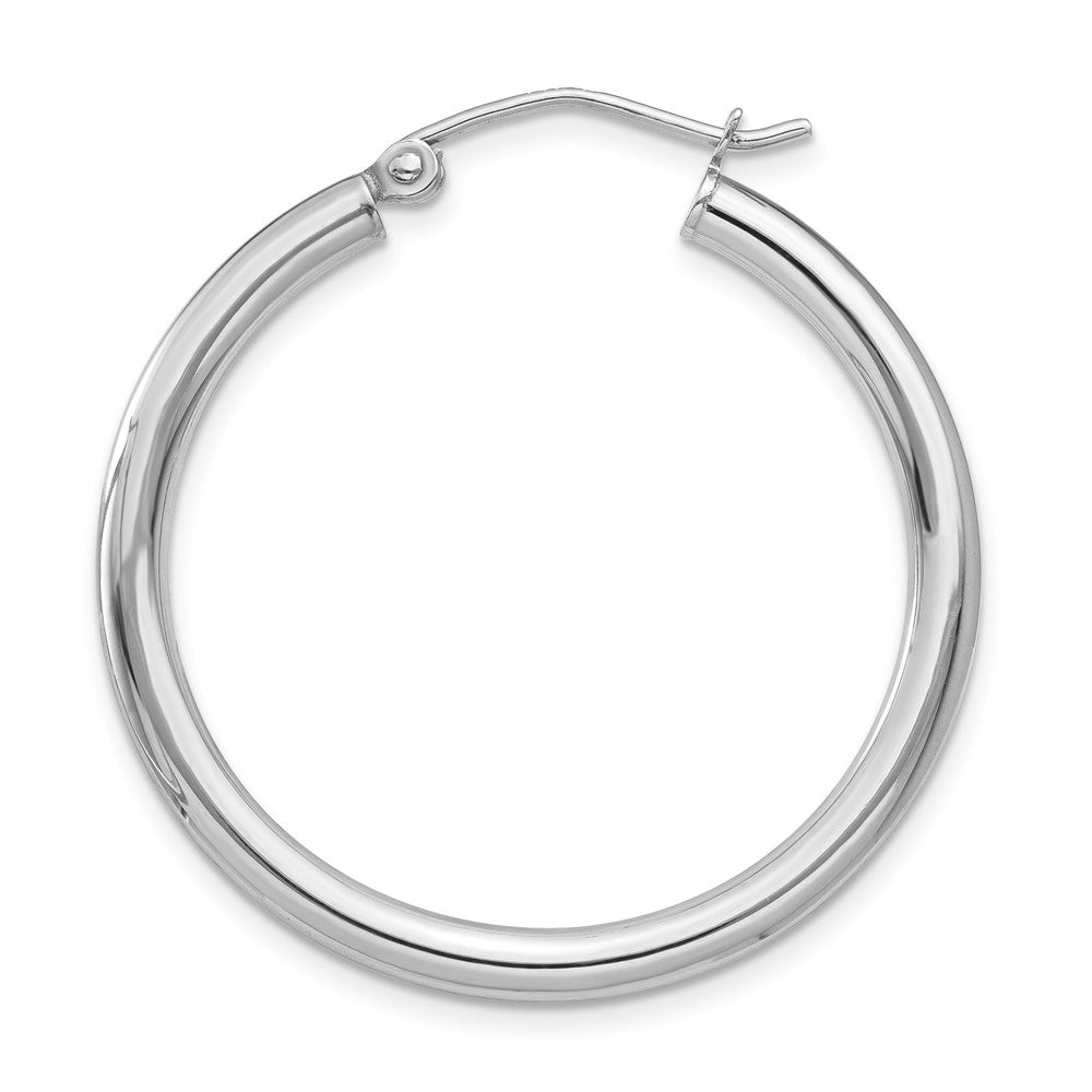 Single 14K White Gold Polished 2.5mm Tube Hoop Earring