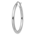 Single 14K White Gold Polished 2.5mm Tube Hoop Earring