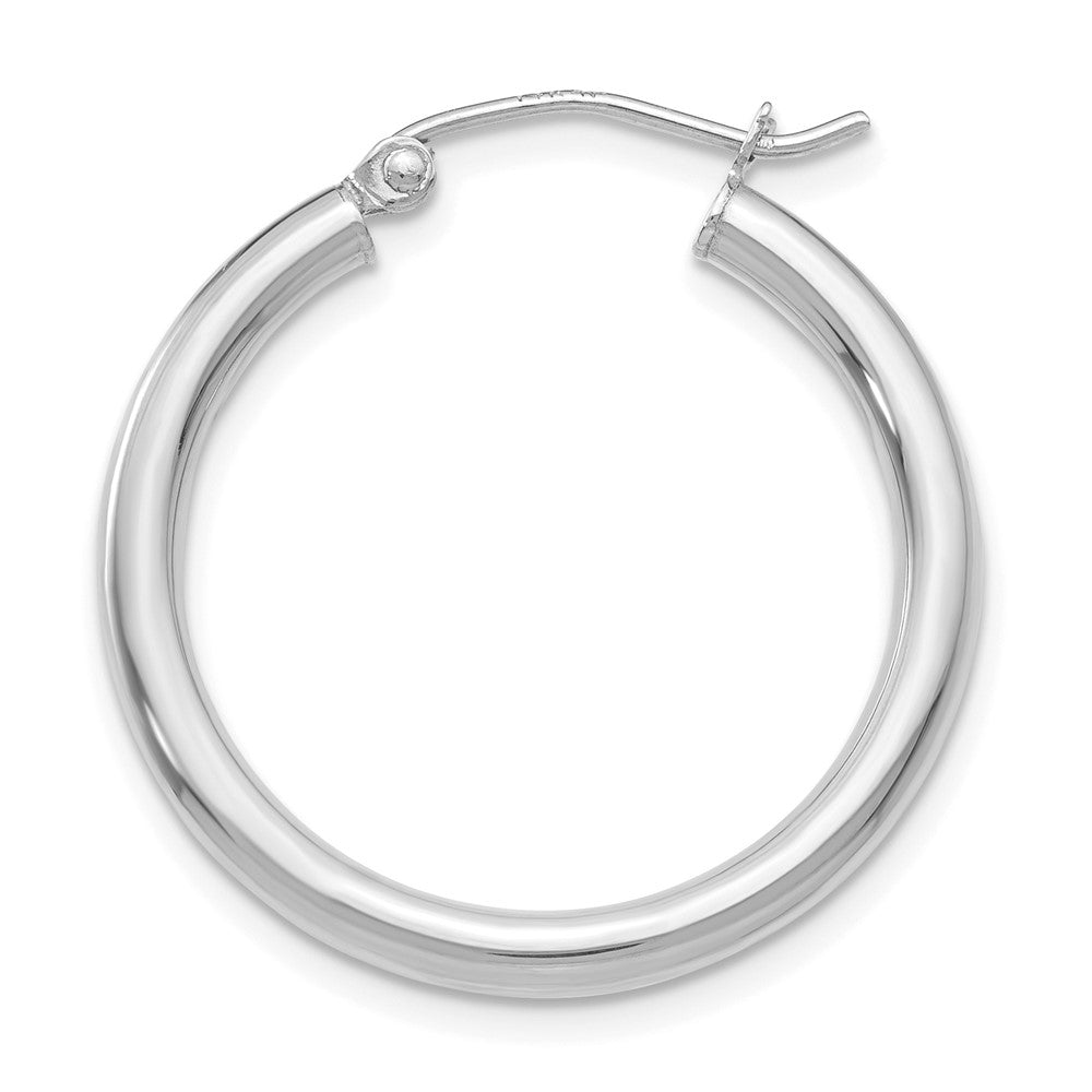 Single 14K White Gold Polished 2.5mm Tube Hoop Earring