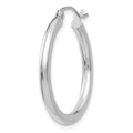 Single 14K White Gold Polished 2.5mm Lightweight Tube Hoop Earring