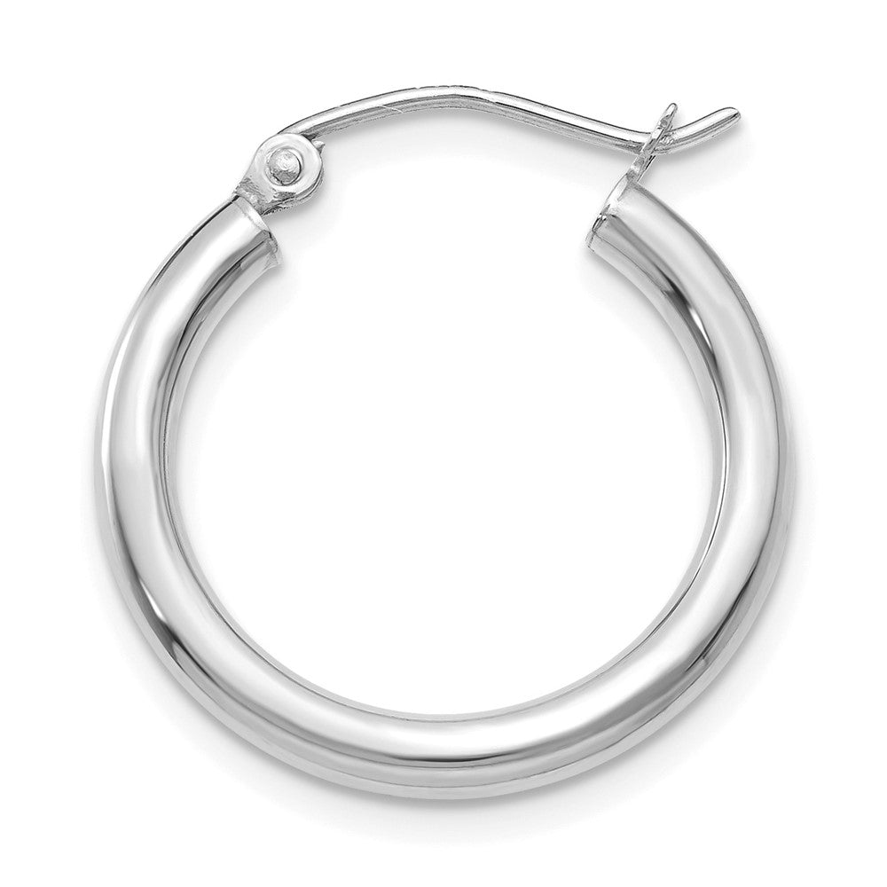 Single 14K White Gold Polished 2.5mm Tube Hoop Earring