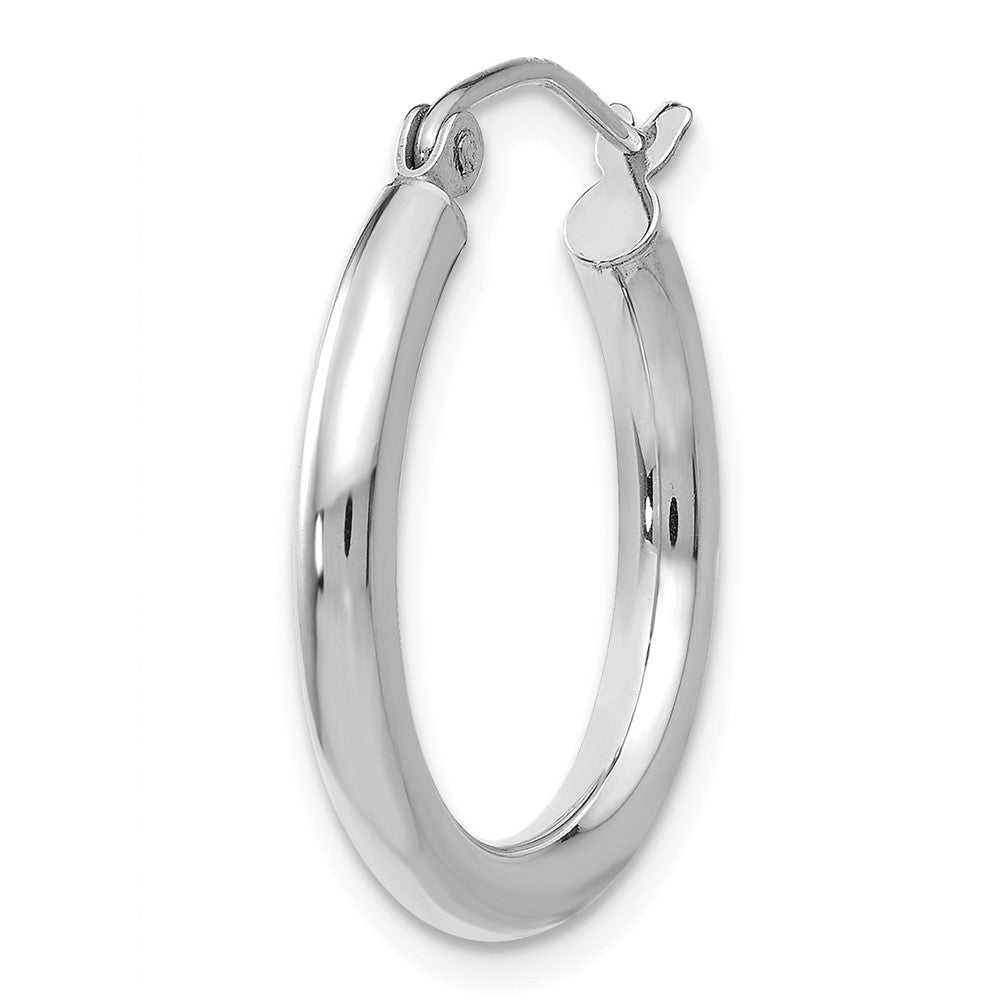 Single 14K White Gold Polished 2.5mm Tube Hoop Earring