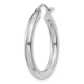 Single 14K White Gold Polished 3mm Tube Hoop Earring
