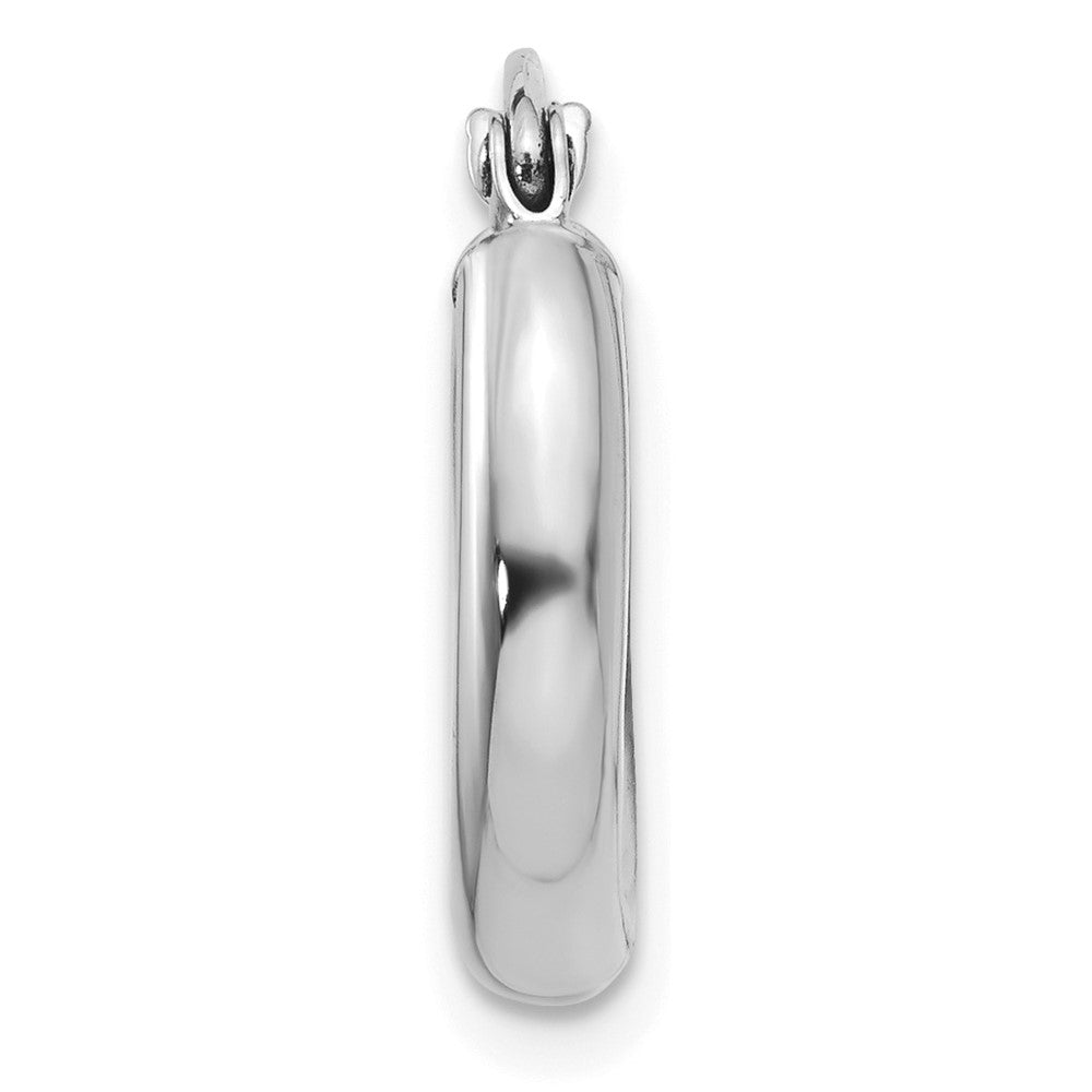 Single 14K White Gold Polished 3mm Tube Hoop Earring