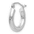 Single 14K White Gold Polished 3mm Tube Hoop Earring