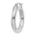 Single 14K White Gold Polished 4mm Tube Hoop Earring