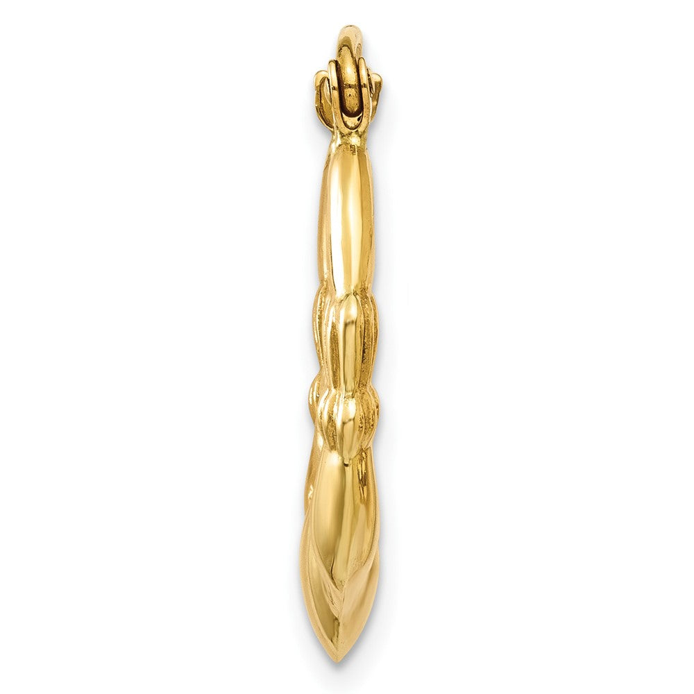 Single 14k Polished Claddagh Hoop Earring