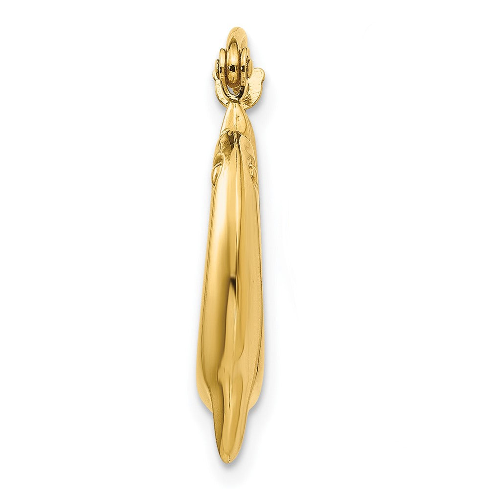 Single 14k Polished Dolphin Hoop Earring