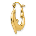 Single 14k Polished Dolphin Hoop Earring