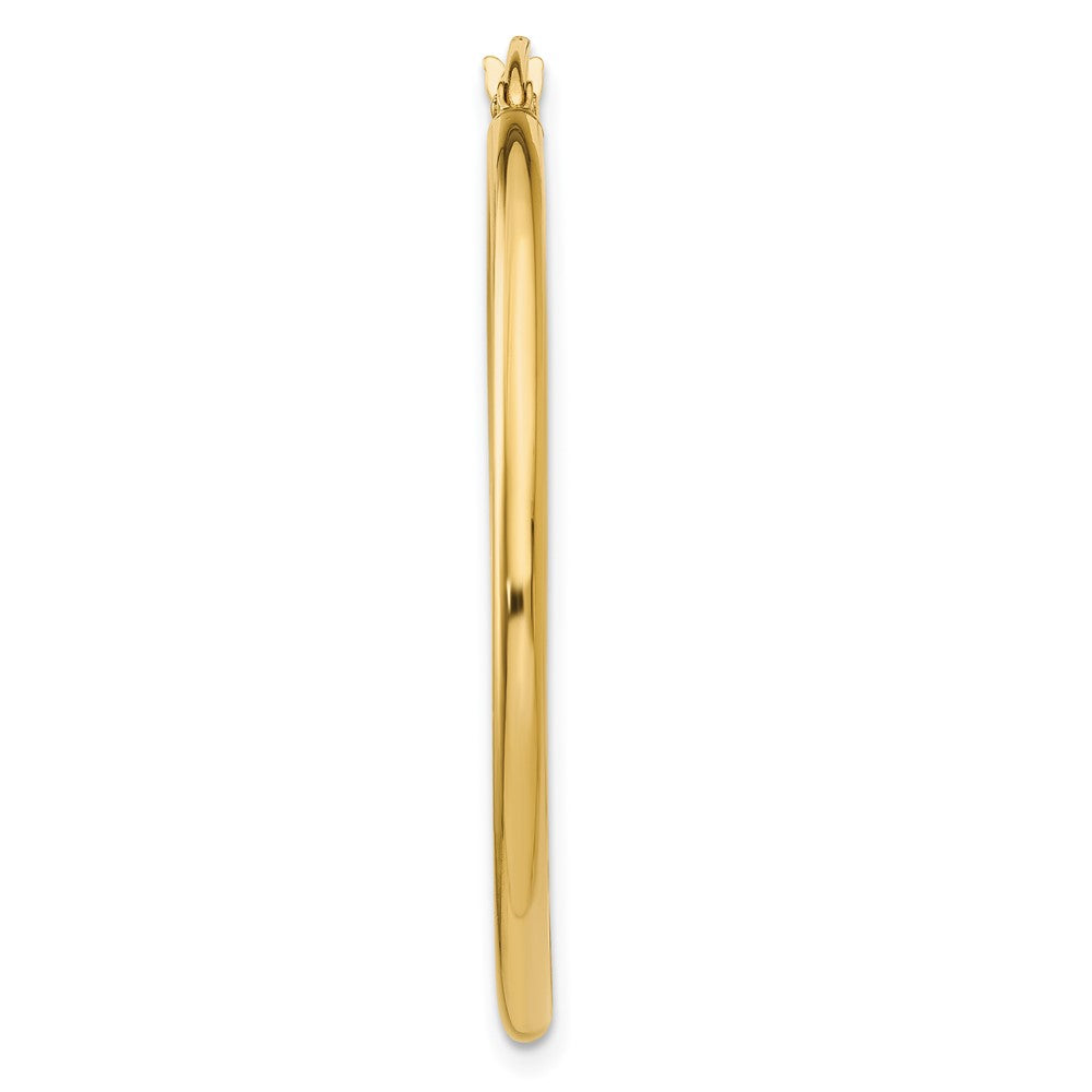 Single 14k Polished 2x35mm Tube Hoop Earring