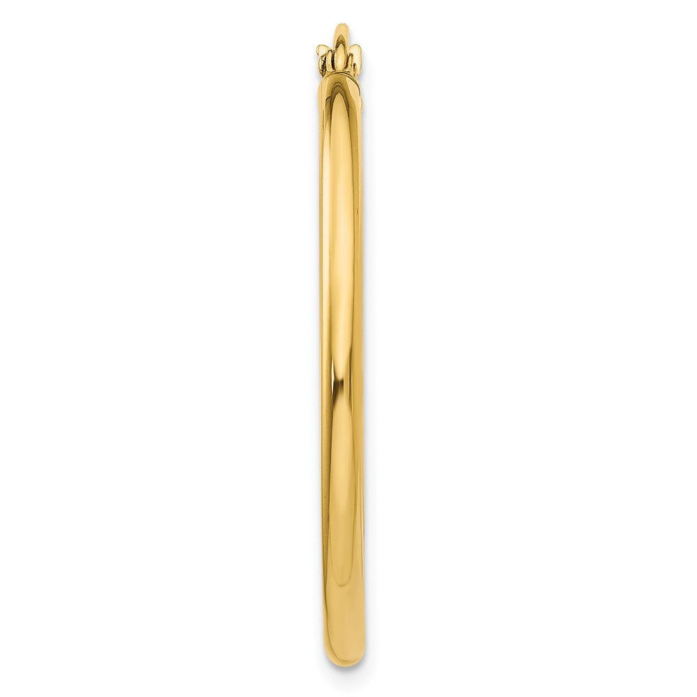 Single 14k Polished 2x30mm Tube Hoop Earring