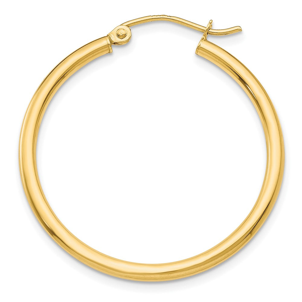 Single 14k Polished 2x30mm Tube Hoop Earring