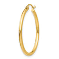 Single 14k Polished 2x30mm Tube Hoop Earring