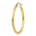 Single 14k Polished 2x30mm Lightweight Tube Hoop Earring