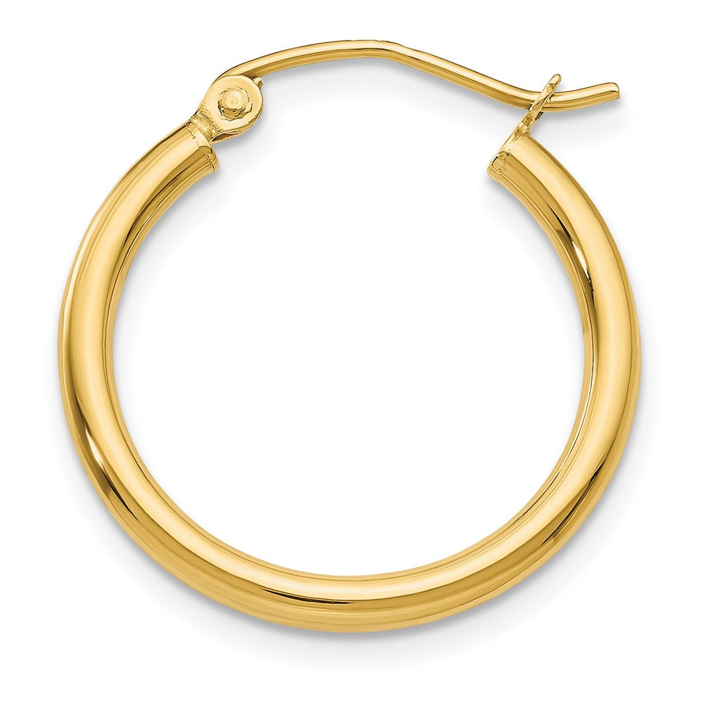 Single 14k Polished 2x20mm Tube Hoop Earring