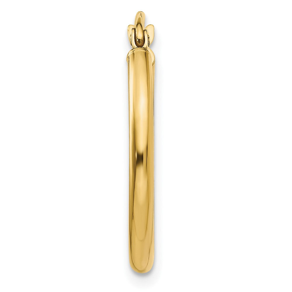 Single 14k Polished 2x20mm Lightweight Tube Hoop Earring