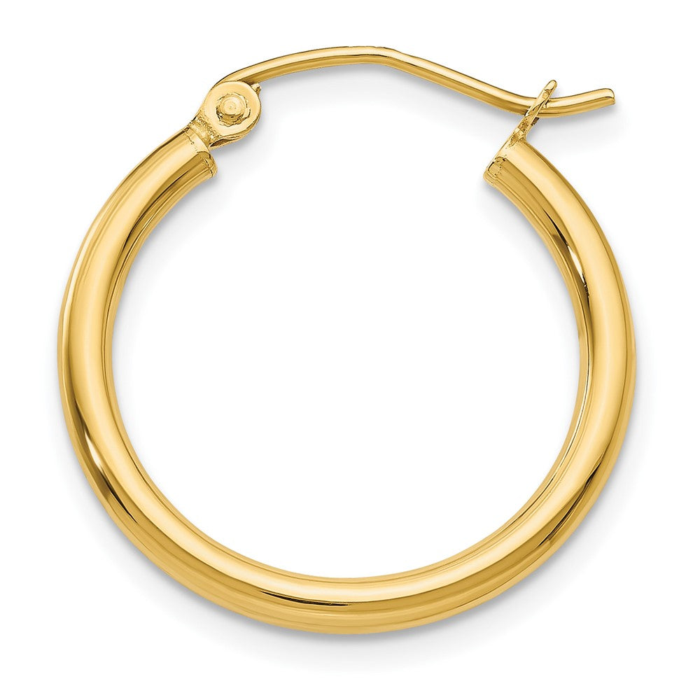 Single 14k Polished 2x20mm Lightweight Tube Hoop Earring