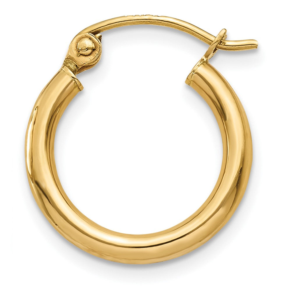 Single 14k Polished 2x15mm Tube Hoop Earring